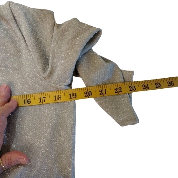 Alfani Silver Metallic Cowel Neck Top NWT - Picture 5 of 6